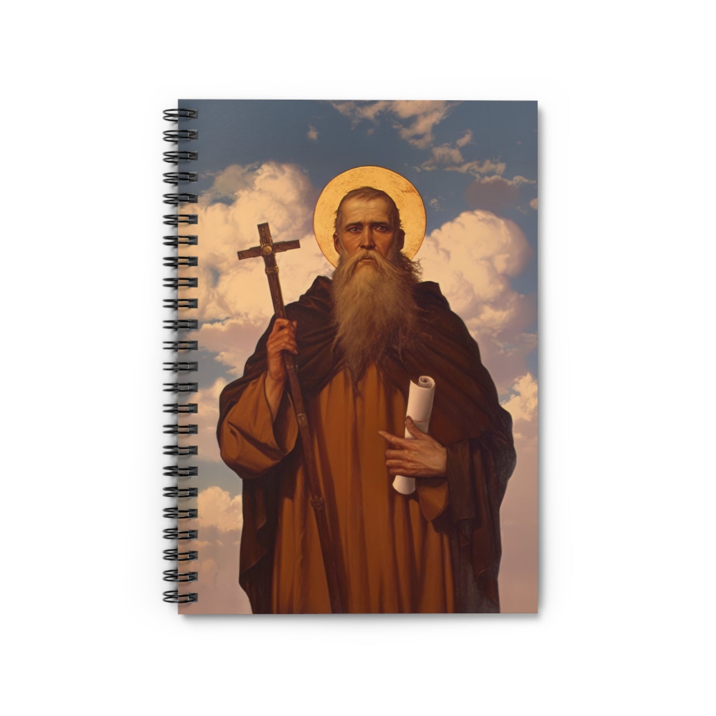 Saint Joannicus the Great / Loannikios of Mount Olympus - Sanctified Souls Art - Religious Based Notebook - Spiral Notebook