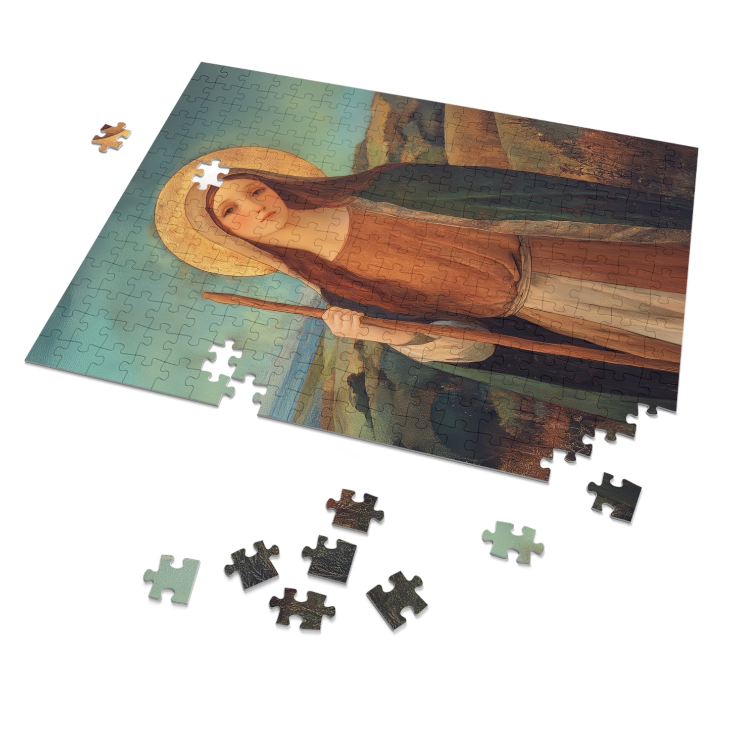 Saint Breage // Saint Breaca - Puzzle & Keepsake Tin - Religious Jigsaw Puzzle (30, 110, 252, 500,1000-Piece)