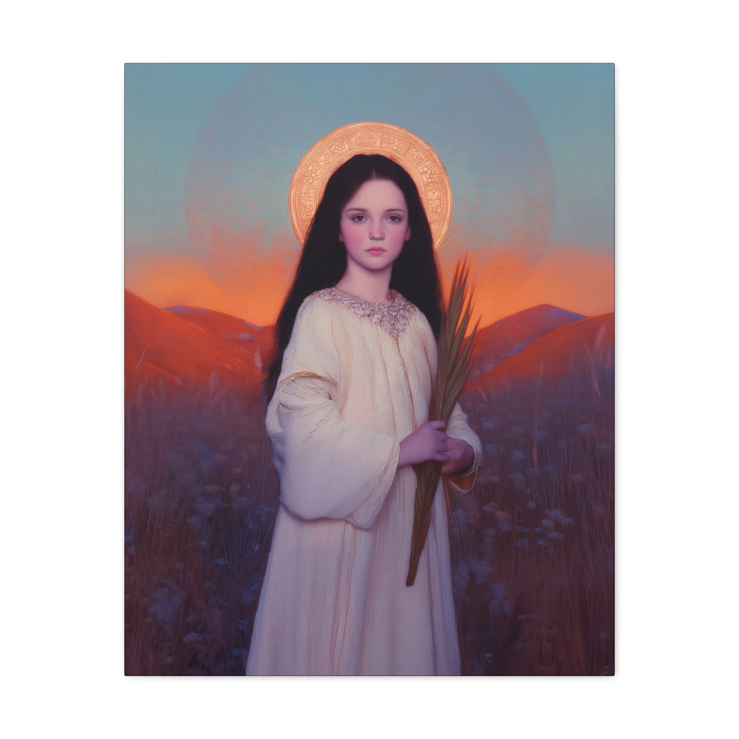Saint Hope - Multiple Sizes - Catholic Home art - Museum Wrapped Canvas - Sanctified Souls Print - Martyr Saint