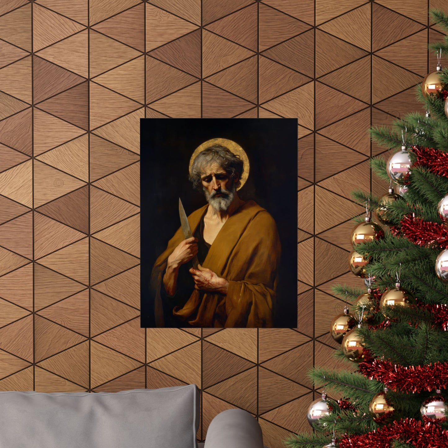 Saint Bartholomew the Apostle - Sanctified Souls Print - Multiple Sizes - Premium Posters - Catholic Art - Christian Home Decor Artwork