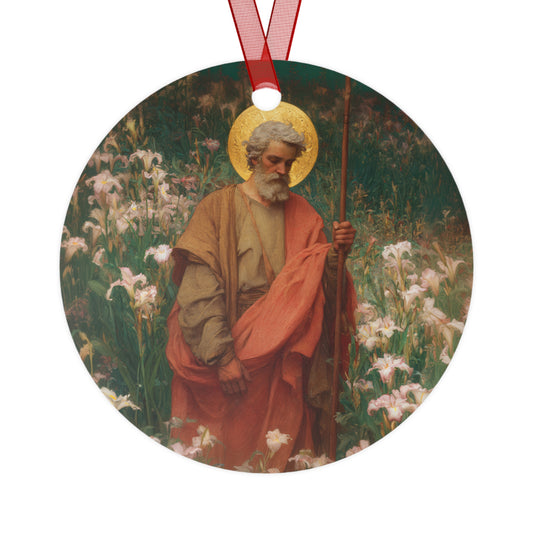 Saint James the Lesser  Metal Ornament - Religious Holiday Christmas Ornament and Keepsake - Prayer Ornament