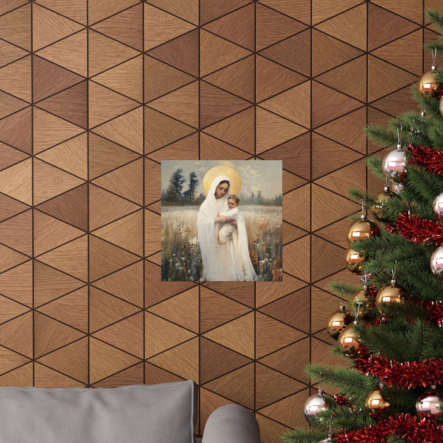 Our Lady of the Prairie - Sanctified Souls Print - Multiple Sizes - Premium Posters - Catholic Art - Christian Home