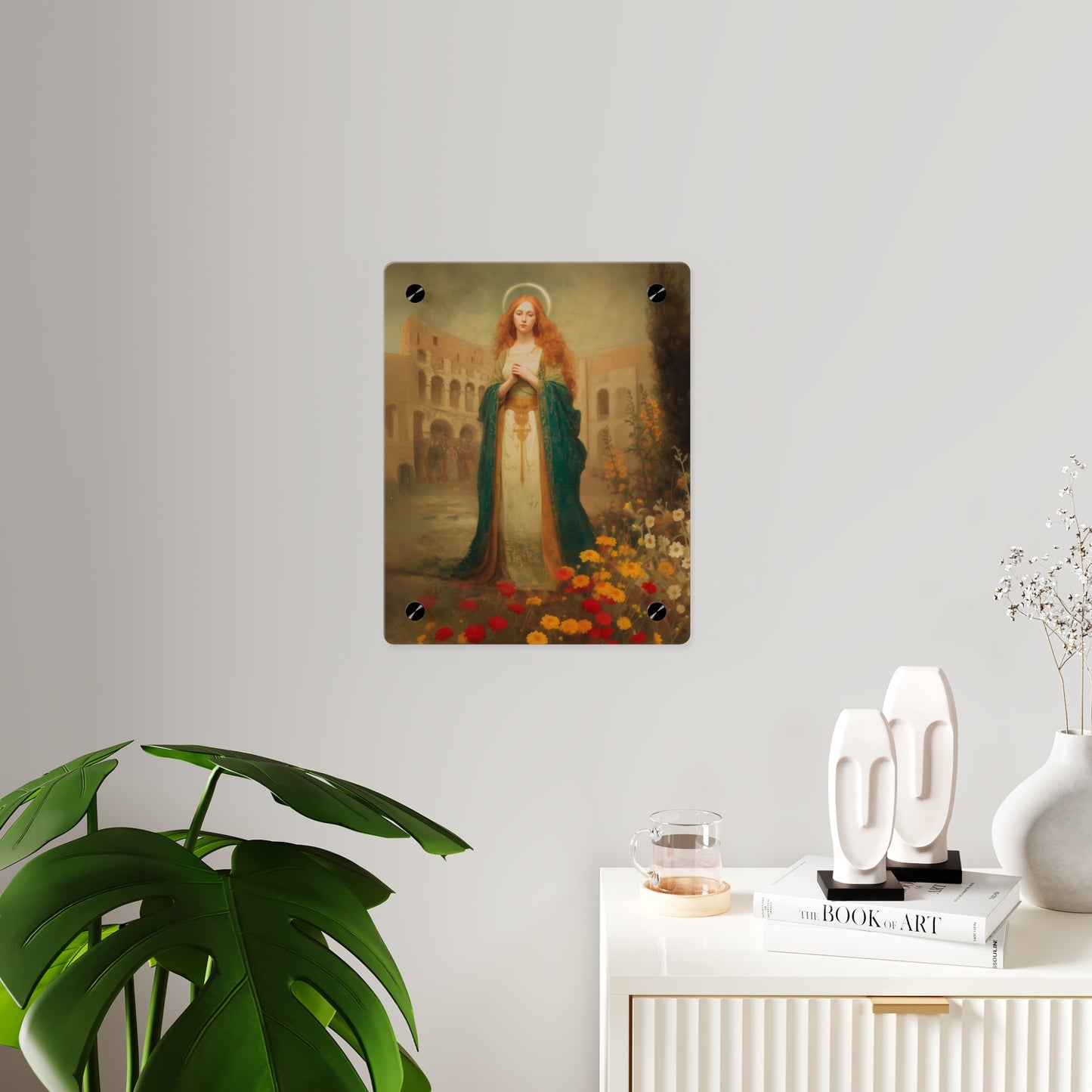Saint Justina Wall Art Panel - Ready to Hang Acrylic Print - Catholic Saint Art - Patron Saint Print - Martyr Art