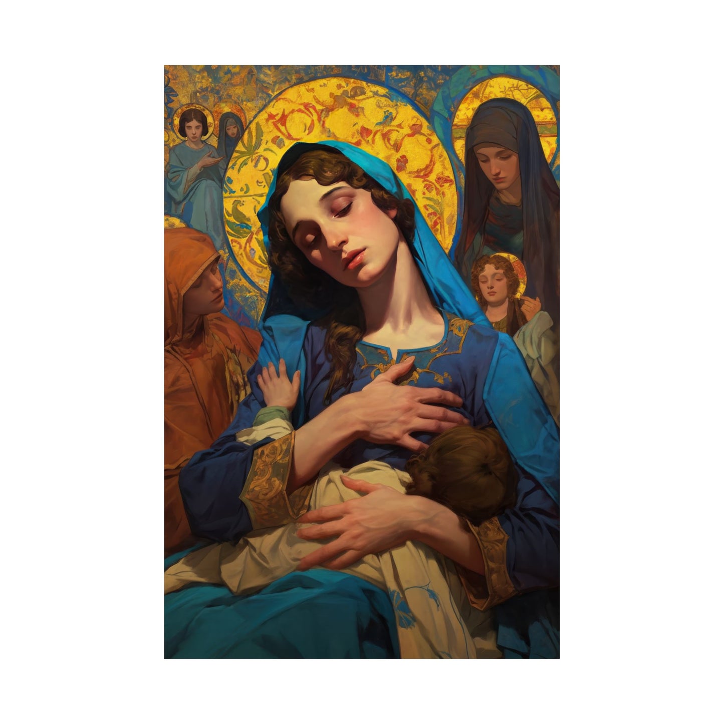 Mary - Mother of all mothers Poster Print - Sanctified Souls Print - Multiple Sizes - Premium Posters - Catholic Art - Our Lady of Le Leche