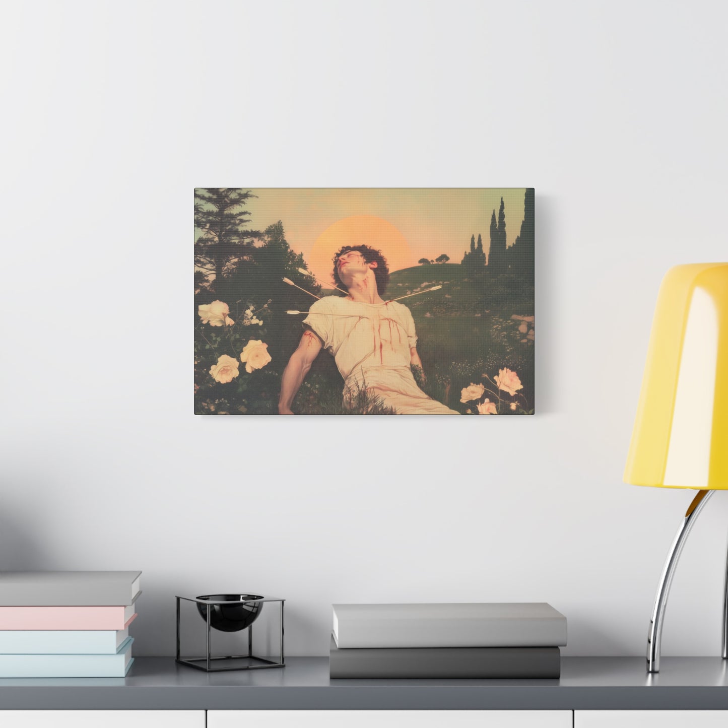 Saint Sebastian -  Museum Wrapped Canvas - Sanctified Souls Print - Religious Art for your Home - Catholic Patron Saint Art