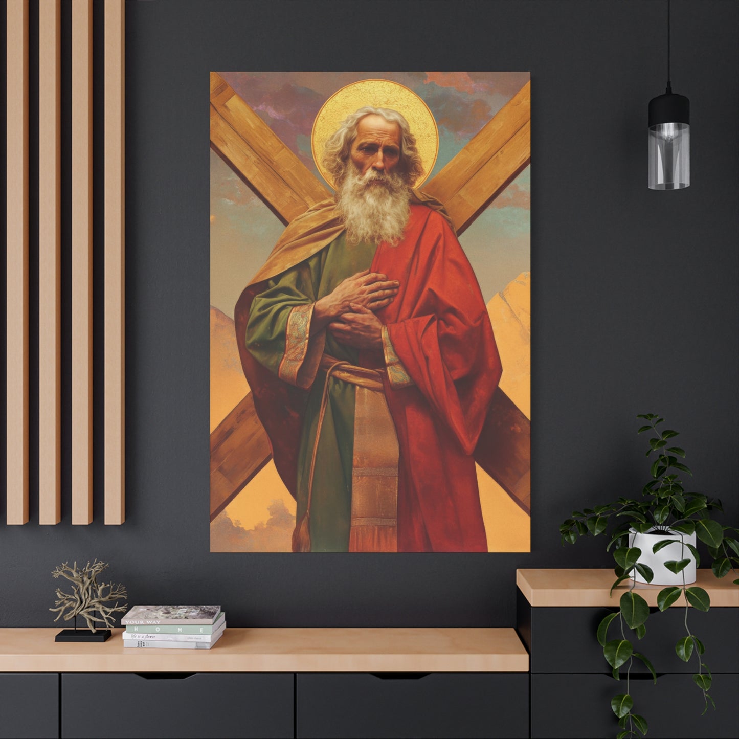 Saint Andrew the Apostle - Gallery Wrapped Canvas - Print - Religious Art for your Home - Catholic
