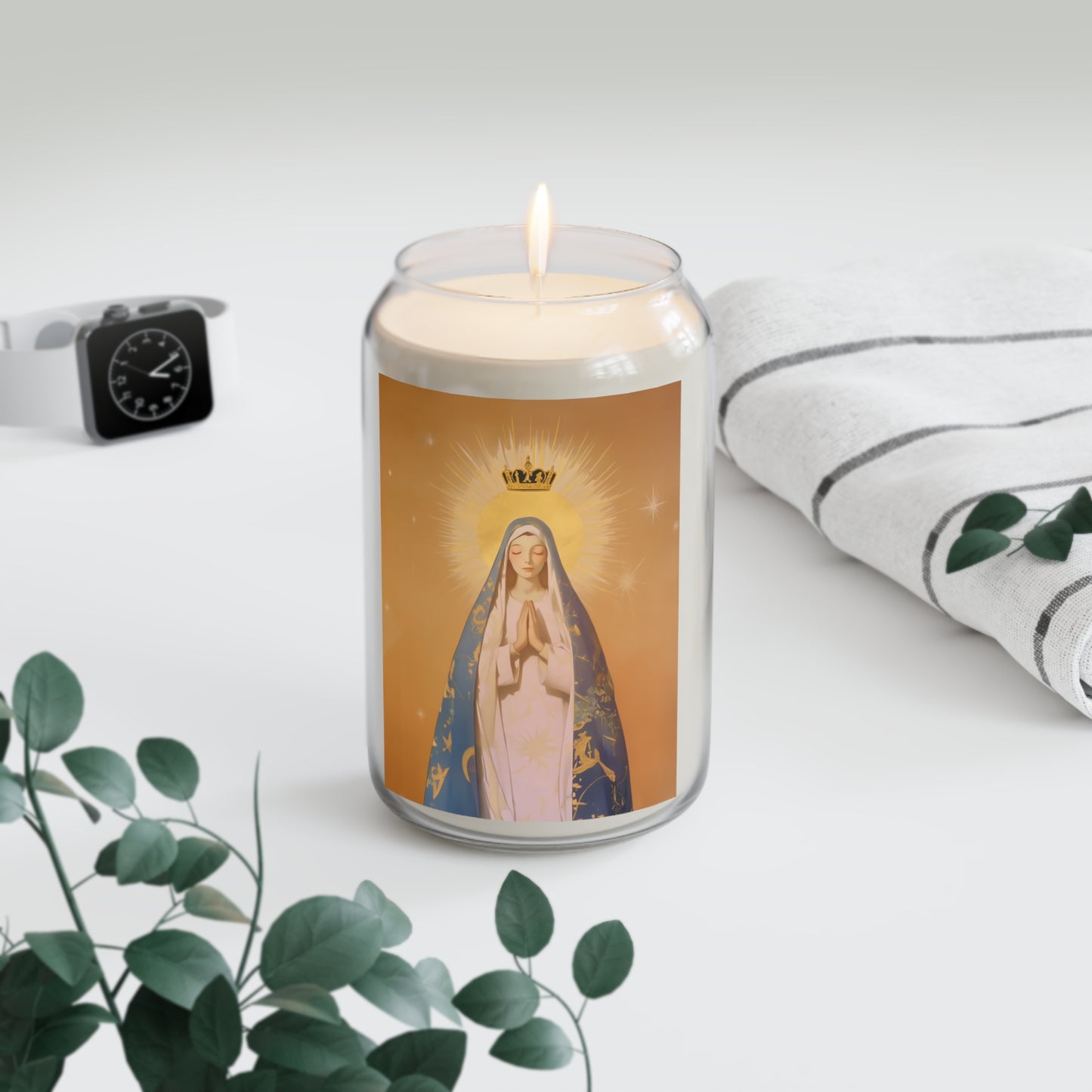 Eternal Glory : Mary's Coronation in Heaven - Scented Prayer Candle, 13.75oz -  Candle - Catholic Art - prayer room Scented Candle