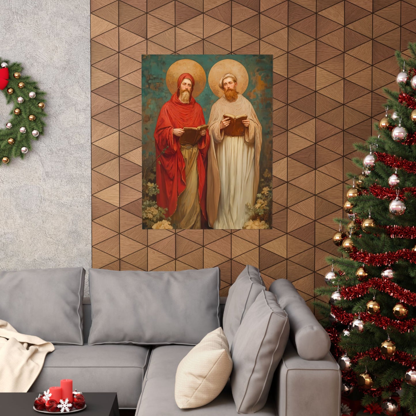 Saints Cosmas and Damian -  Catholic Art - Multiple Sizes - Premium Posters - Catholic Art - Christian Home - Brother Martyr Art - Christian