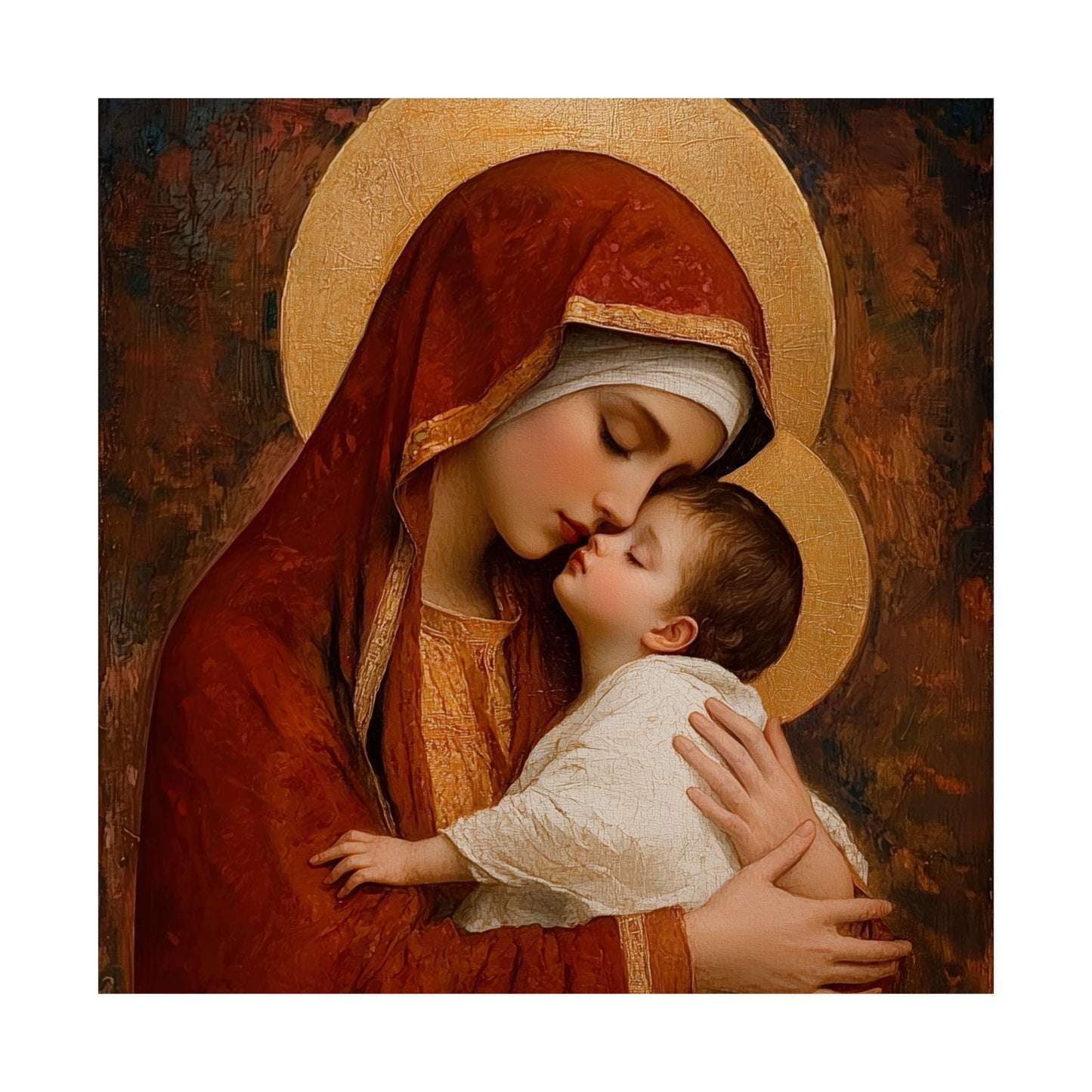 Our Lady of Tenderness - Mother Mary and the Christ Child - Marian Art - Sanctified Souls Print - Multiple Sizes - Premium Vertical Posters