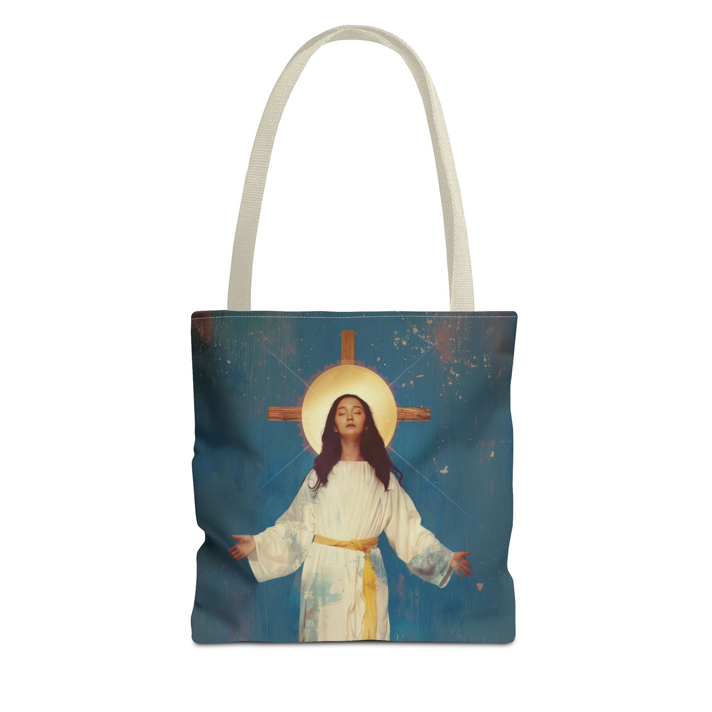 Our Lady of Akita - Mother Mary - Tote Bag - Large Medium Small Faith Art Bag - Re-usable Tote Purse - Double Sided
