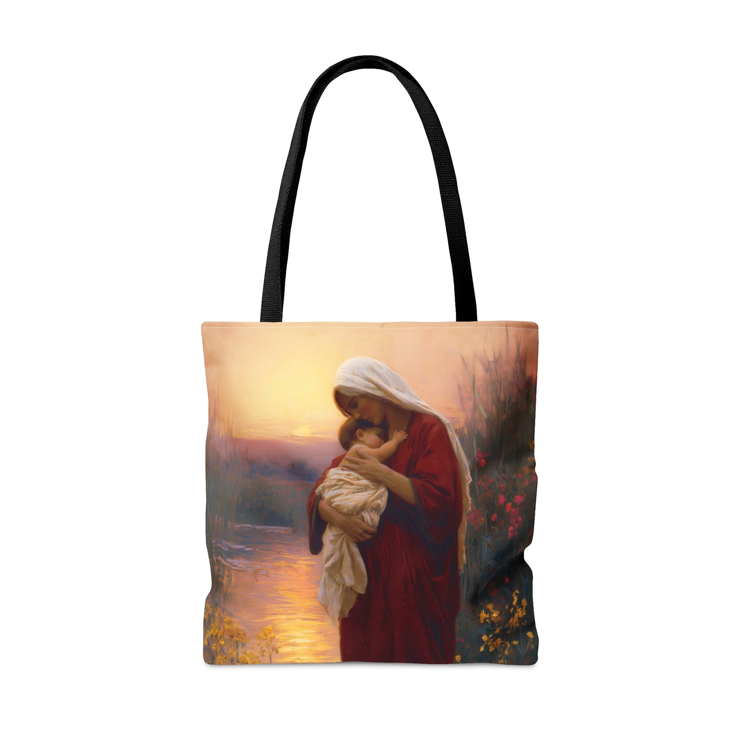 Saint Elizabeth, Mother to John the Baptist Tote Bag - Large Medium Small Faith Art Bag - Catholic Faith Purse - Double Sided