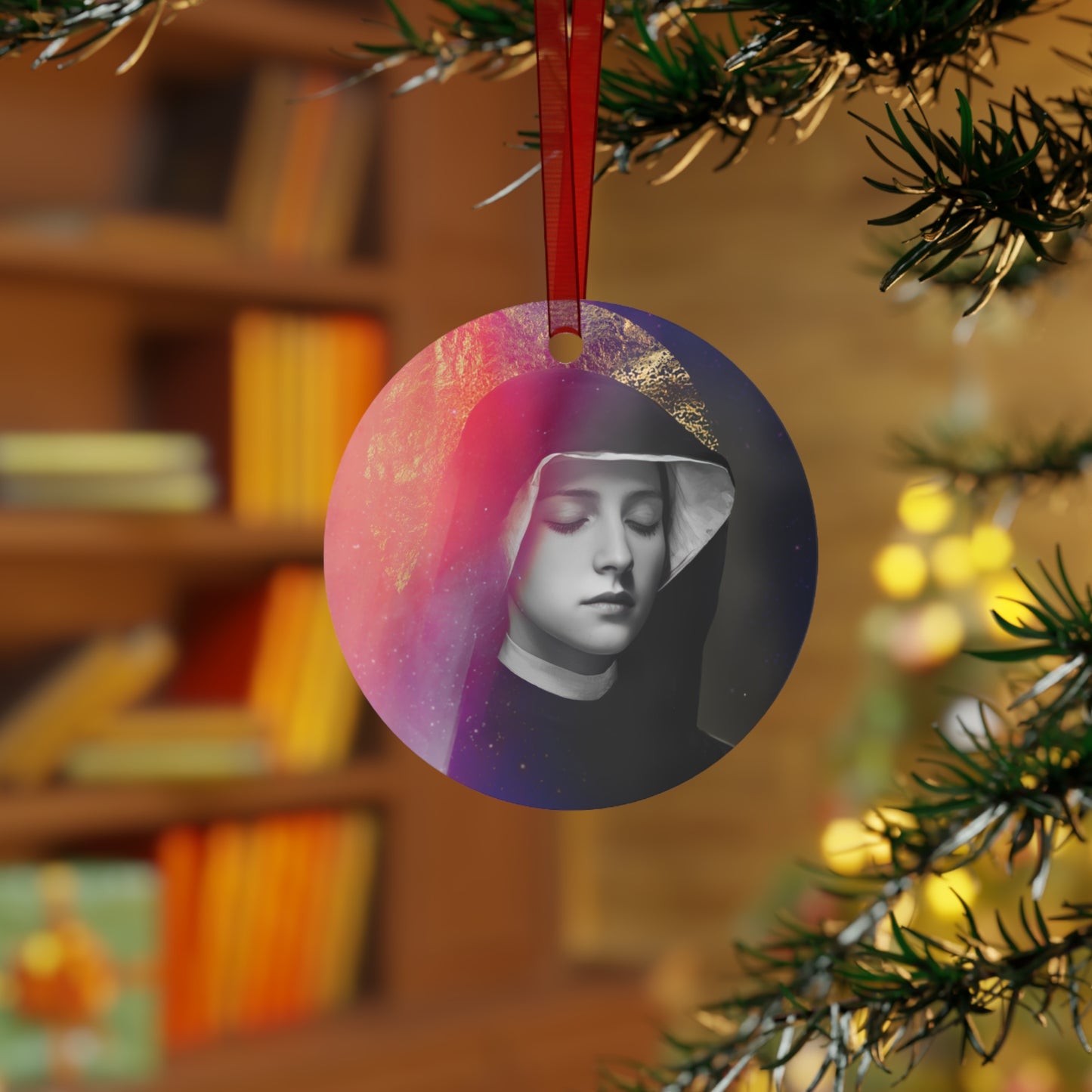 Saint Faustina Kowalska Ornament - Religious Holiday Christmas Ornament and Keepsake - Double sided Keepsake Religious Ornament