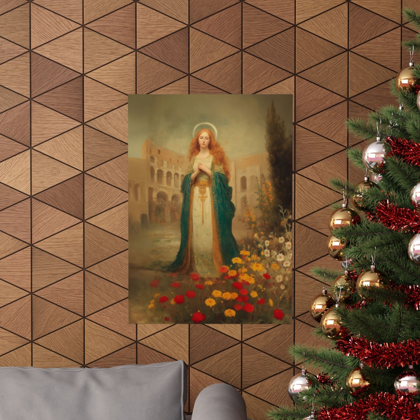 Saint Justina -  Catholic Art - Multiple Sizes - Premium Posters - Catholic Art - Christian Home - Catholic Saint Art
