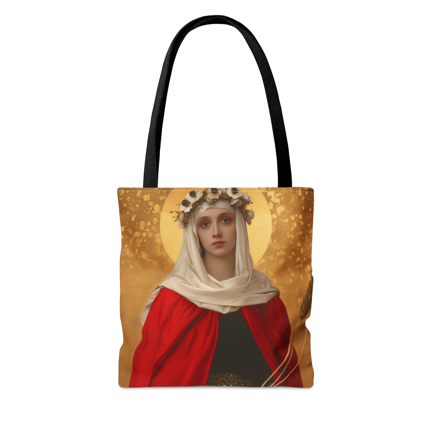 Saint Solange of Bourges Tote Bag - Large Medium Small Faith Art Bag -  Catholic Saint Purse - Carry All Bag - Religious Art Gift