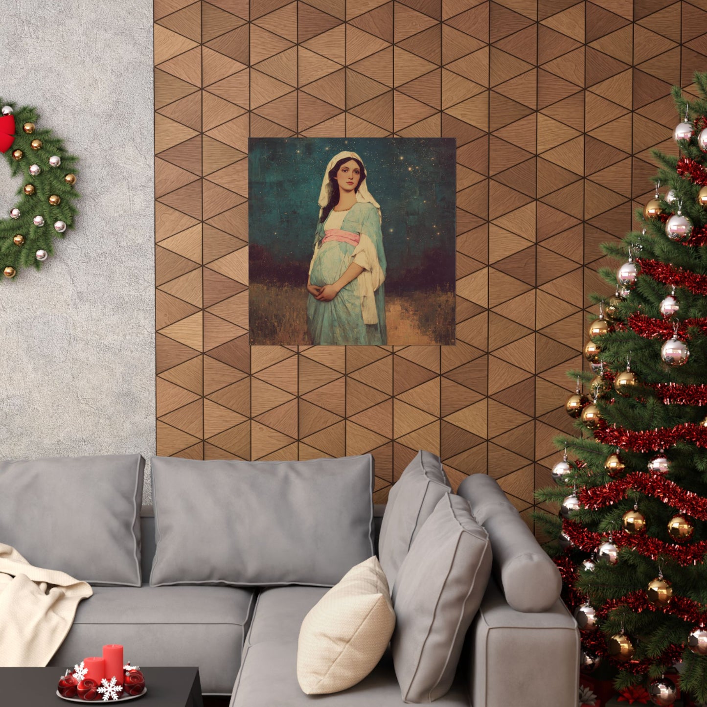 Our Lady of 'O' - Our Lady of Expectation - Mother Mary - Marian Art - Sanctified Souls Print - Multiple Sizes - Premium Vertical Posters