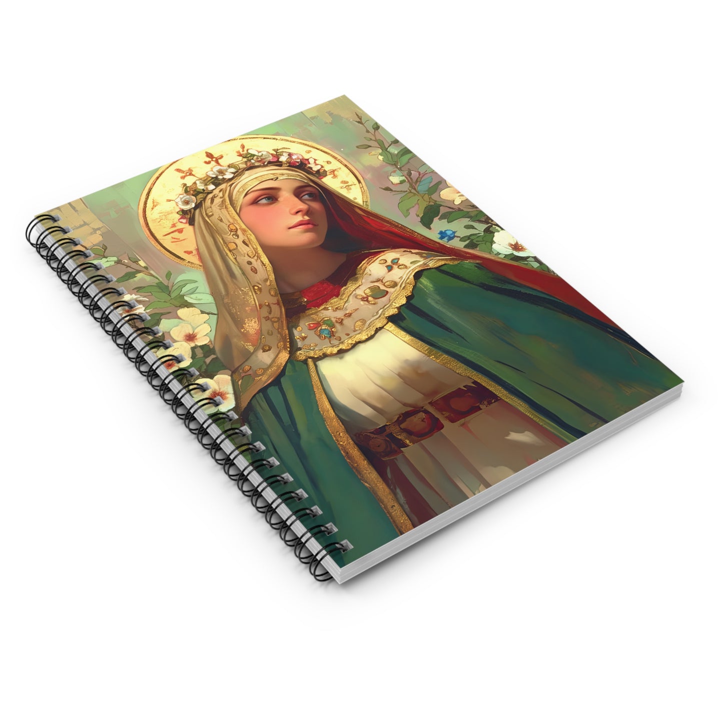 Saint Matilda of Germany Spiral Journal - Sanctified Souls Art - Religious Based Notebook - Spiral Notebook - Ruled Line
