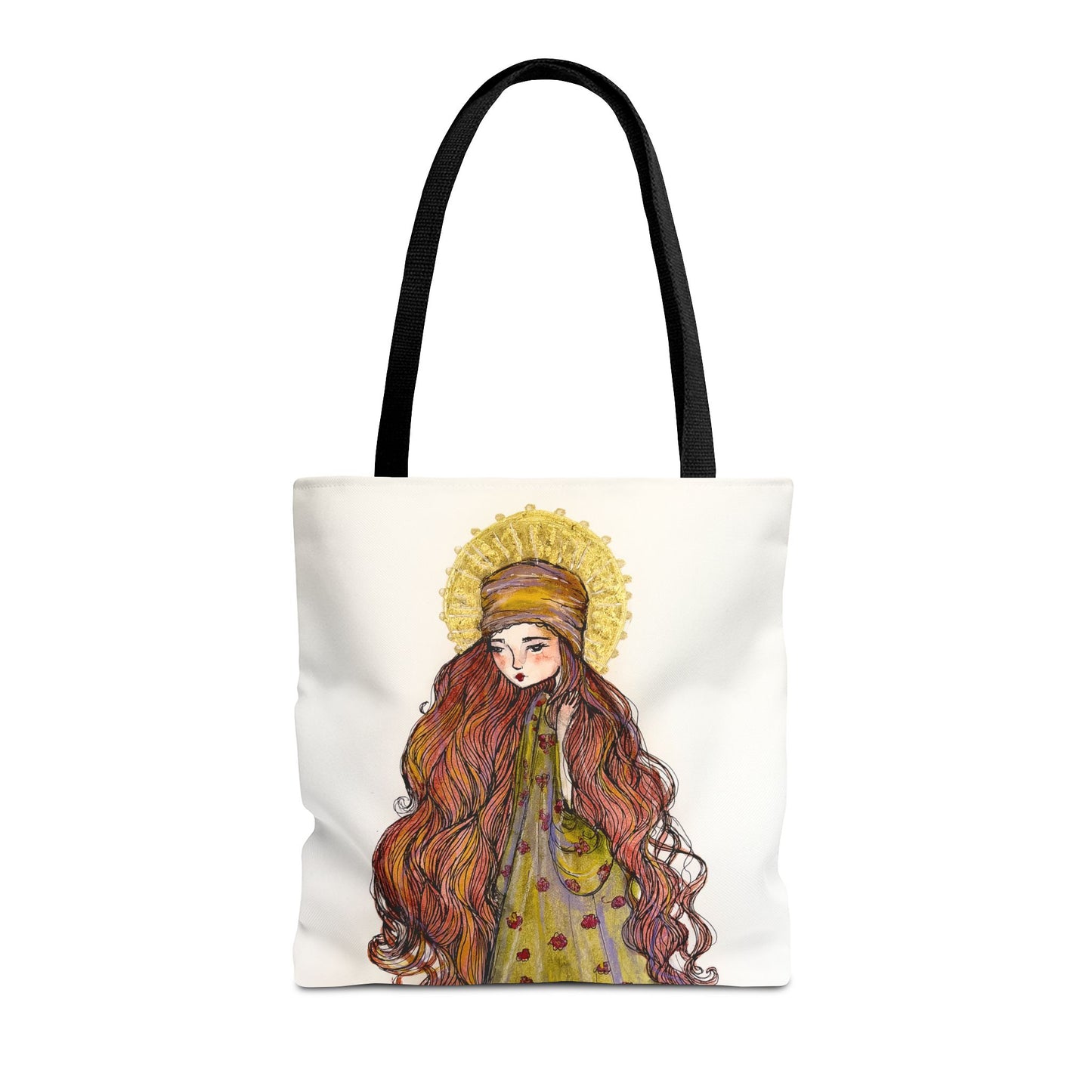 Saint Mary Magdalene Catholic Tote Bag | Christian Devotional Bag | Hand-Drawn Sacred Art Tote | Double Sided Religious Tote