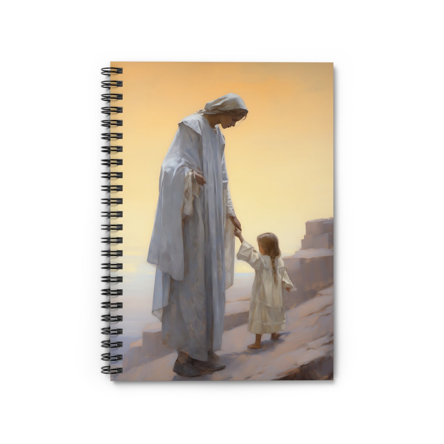 Saint Anne Journal - Sanctified Souls Art - Religious Based Notebook - Spiral Notebook - Ruled Line