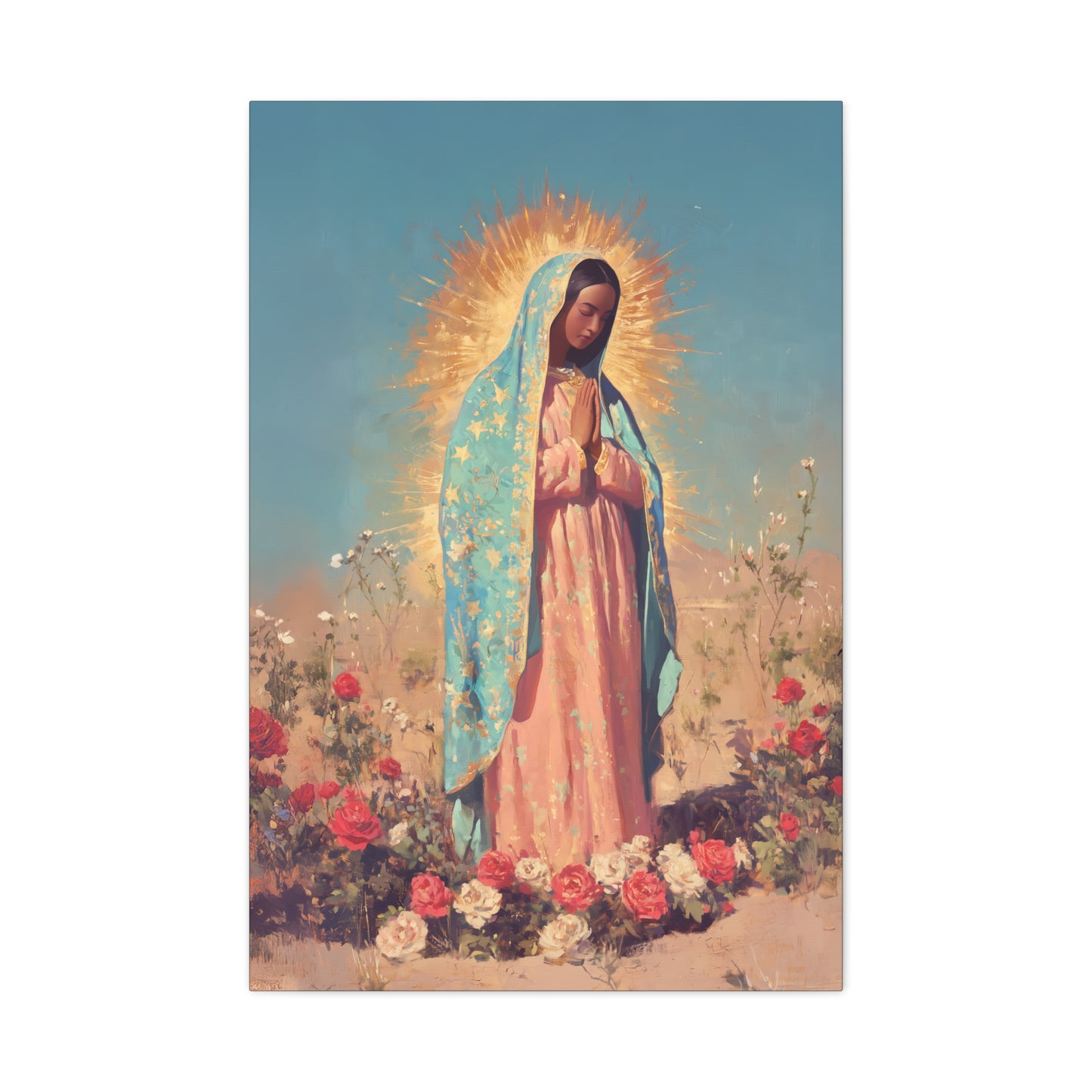 Our Lady of Guadalupe - Gallery Wrapped Canvas - Print - Religious Art for your Home - Catholic Art