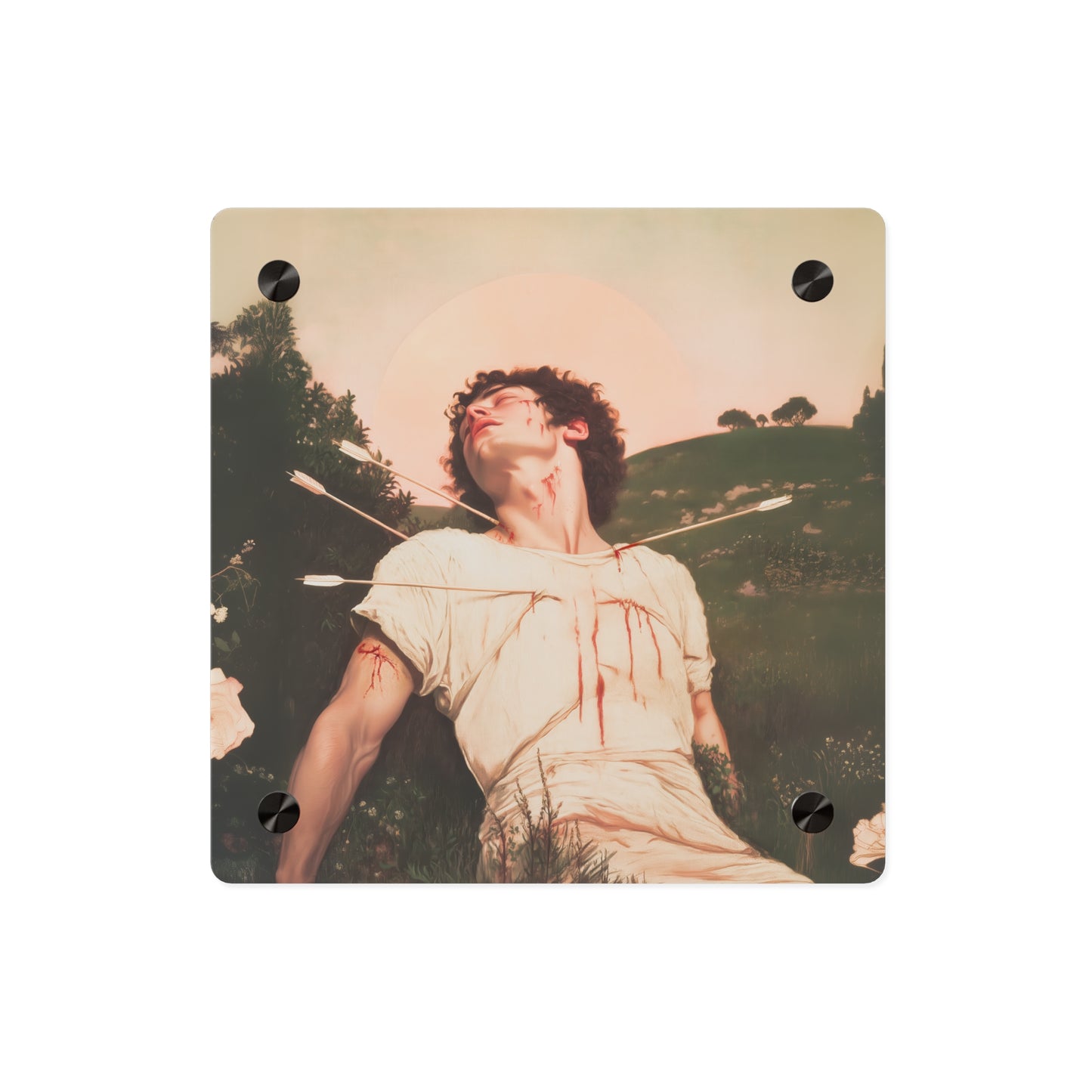 Saint Sebastian Wall Art Panel - Ready to Hang Acrylic Print - Catholic Saint Art - Patron Saint Print - No Frame needed