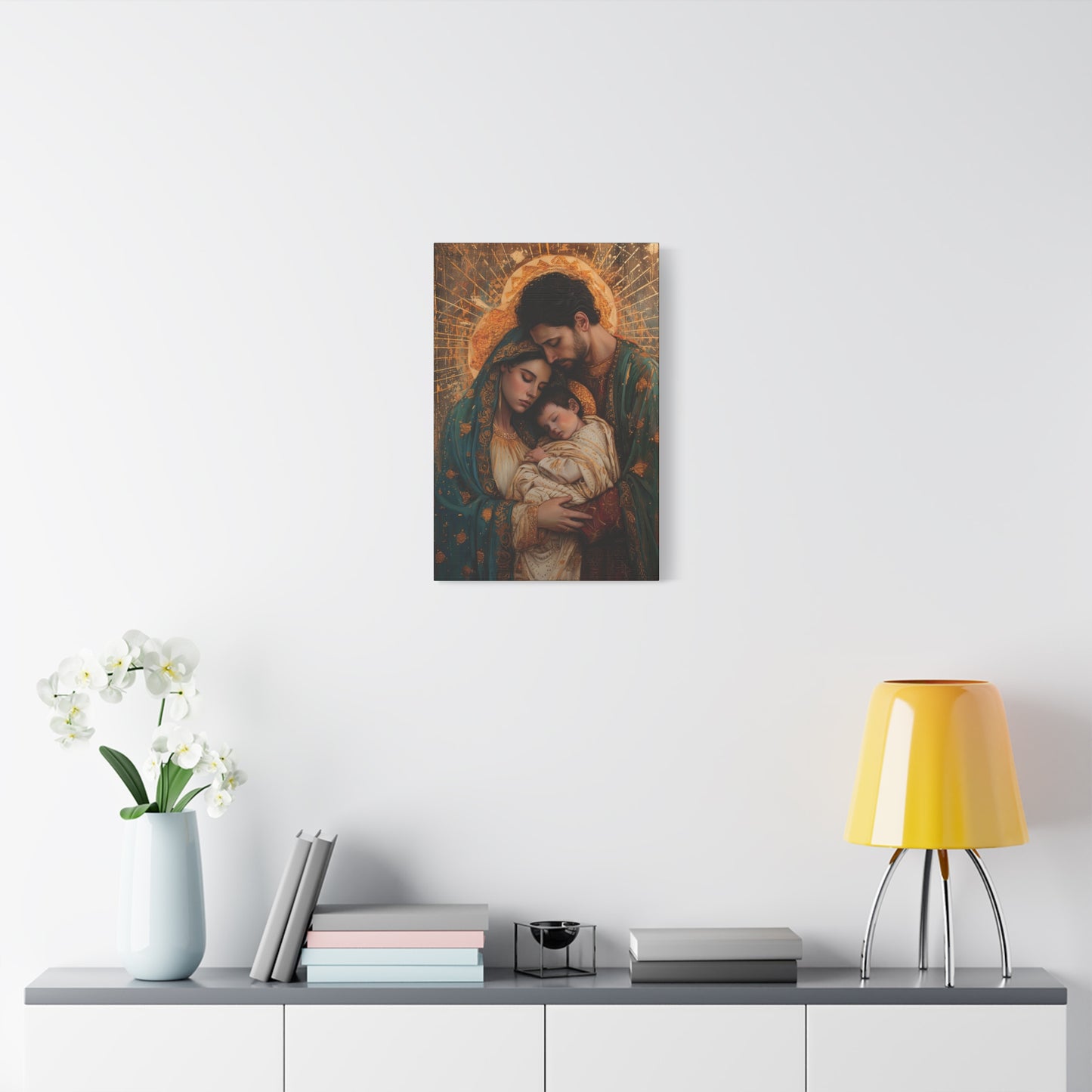 Divine Harmony - The Holy Family - Museum Wrapped Canvas - Sanctified Souls Print - Religious Art - Jesus, Mary and Joseph Art