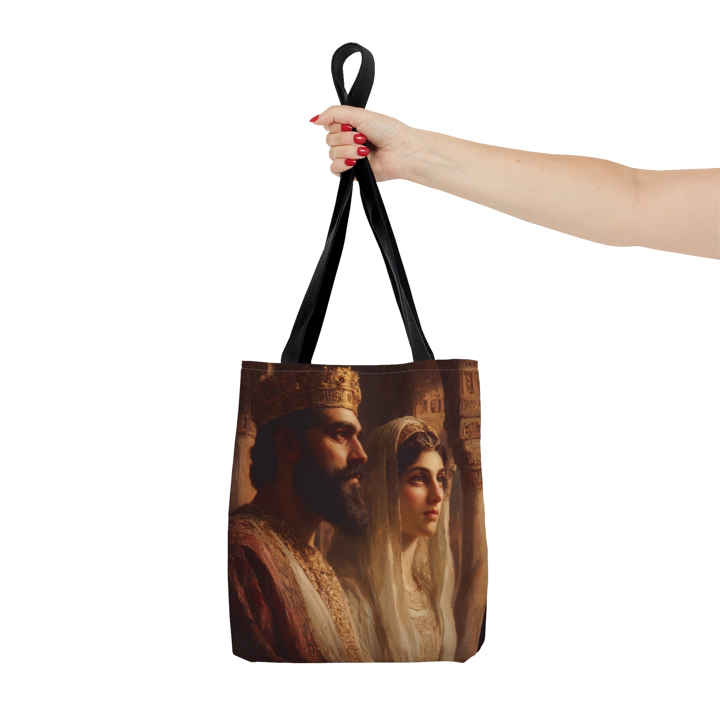 King Xerxes and Queen Esther - Tote Bag - Large Medium Small Faith Art Bag - Catholic Faith Purse