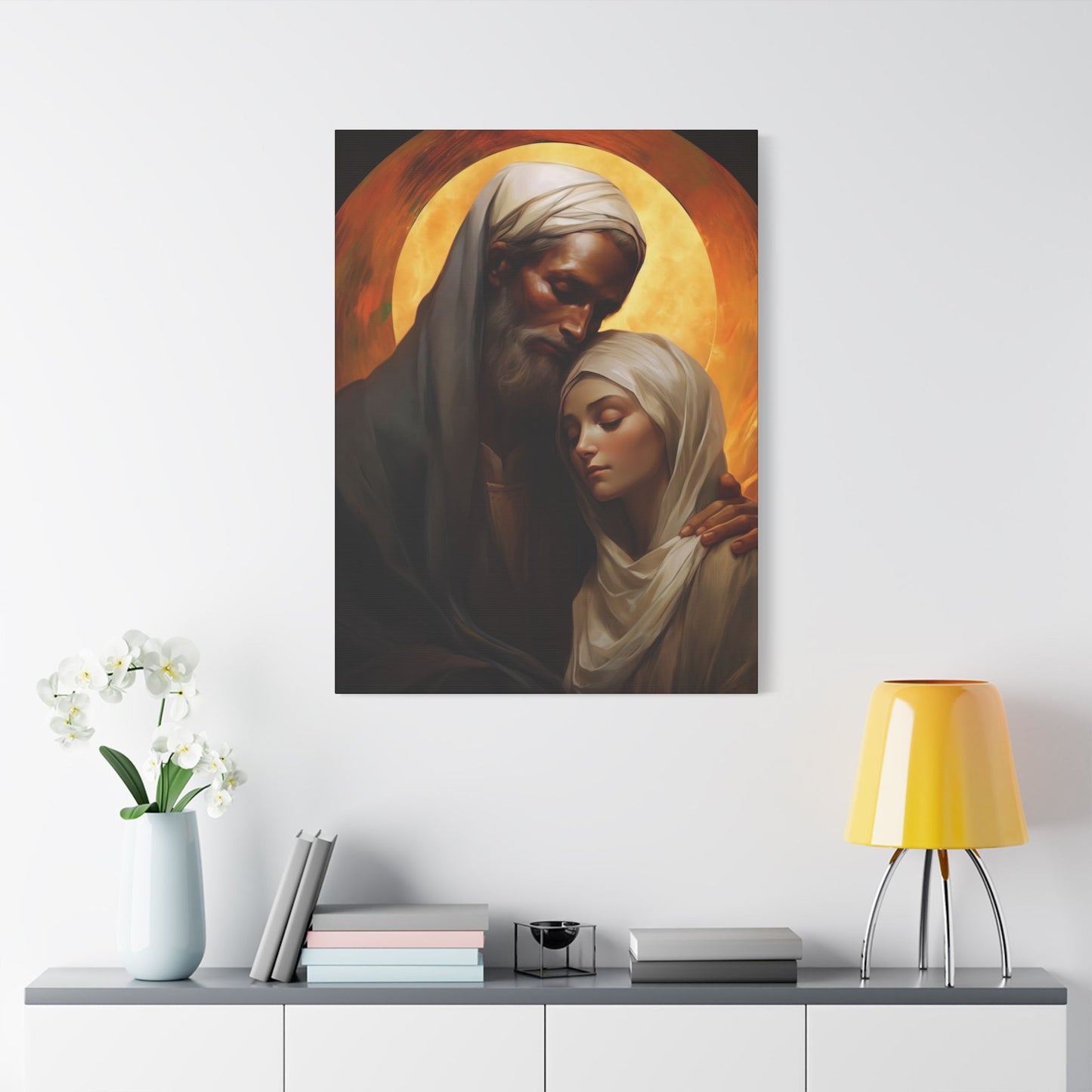 Saint Joachim and Saint Anne Canvas Print - Multiple Sizes - Catholic Home art - Museum Wrapped Canvas - Sanctified Souls Print