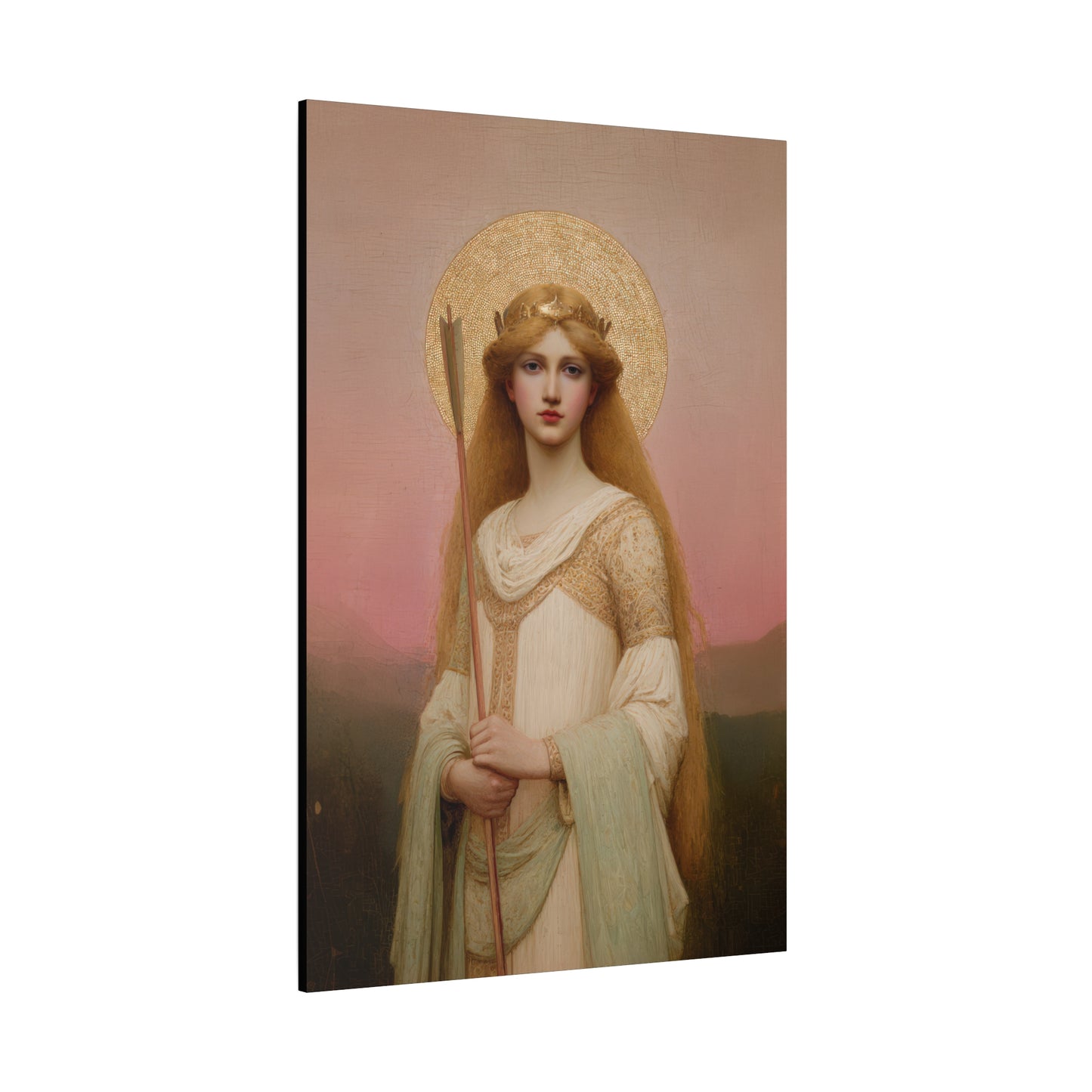 Saint Ursula -  Museum Wrapped Canvas - Sanctified Souls Print - Religious Art for your Home - Catholic Patron Saint Art