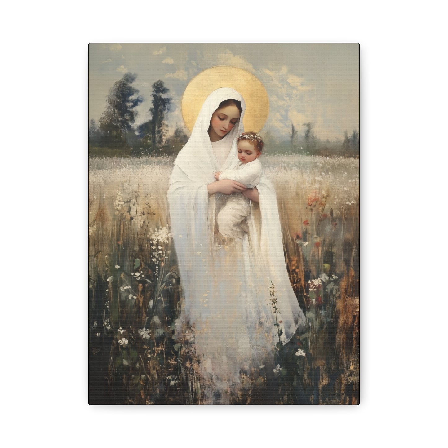 Our Lady of the Prairie - Multiple Sizes - Catholic Home art - Museum Wrapped Canvas - Sanctified Souls Print