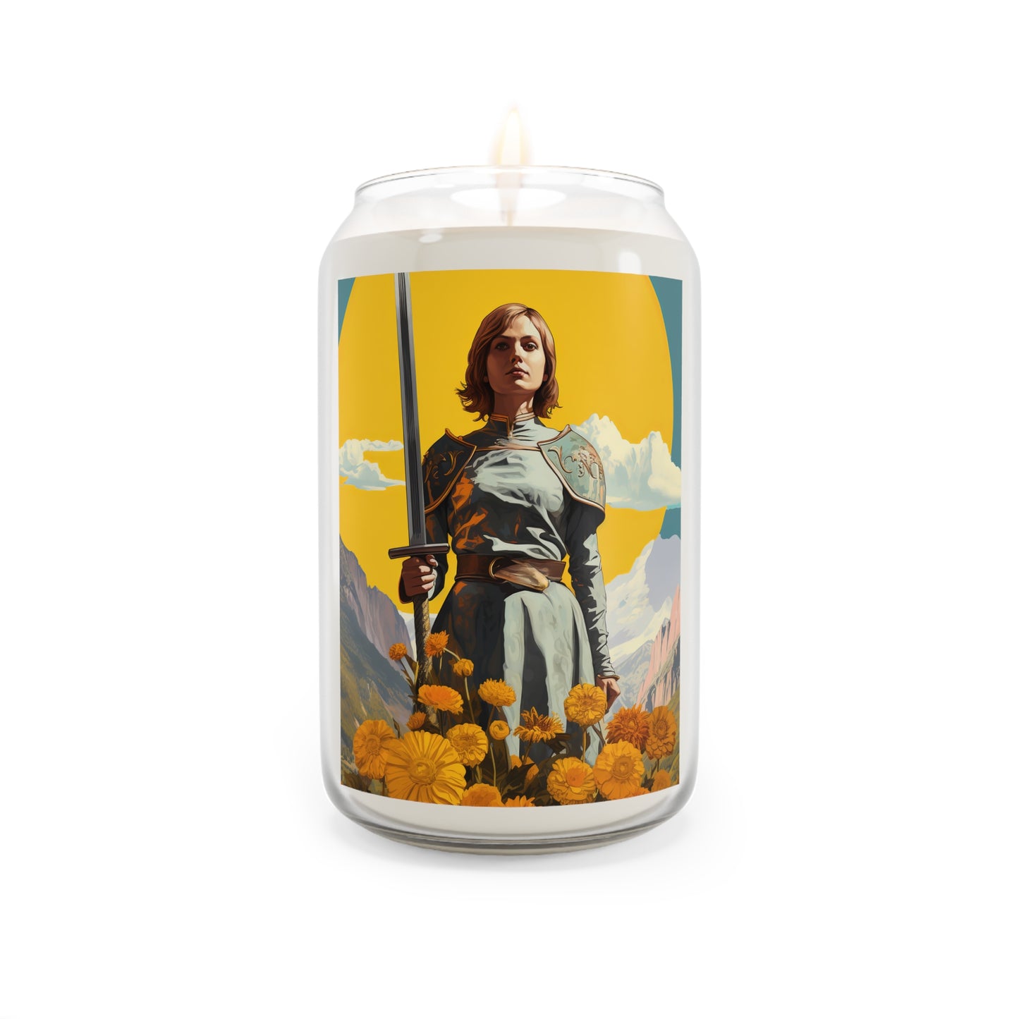 Saint Joan of Arc  - Scented Prayer Candle, 13.75oz - Tall Size - Religious Prayer Candle - Catholic Art