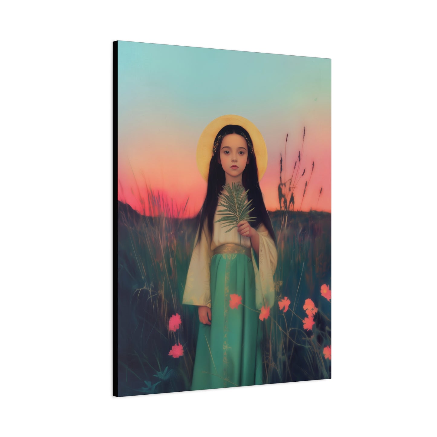 Saint Charity - Multiple Sizes - Catholic Home art - Museum Wrapped Canvas - Sanctified Souls Print - Martyr Saint