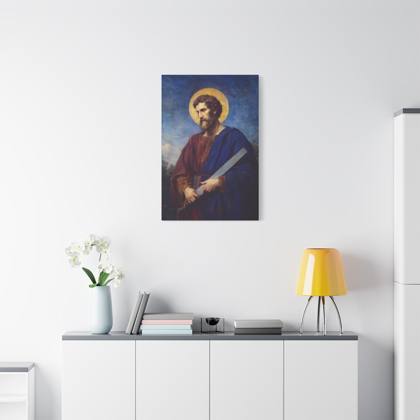 Saint Simon the Apostle  - Gallery Wrapped Canvas - Print - Religious Art for your Home - Catholic Art