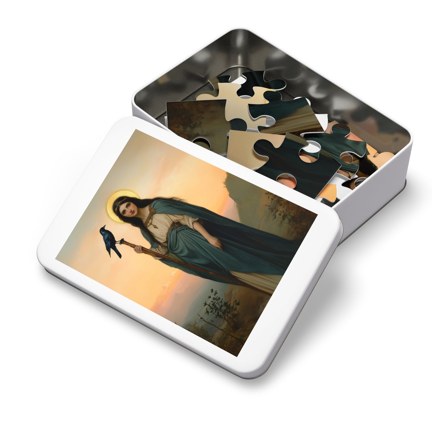 Saint Oda - Puzzle and Keepsake Tin - Religious (30, 110, 252, 500,1000) - Religious Puzzle - Gifts for Catholic Families