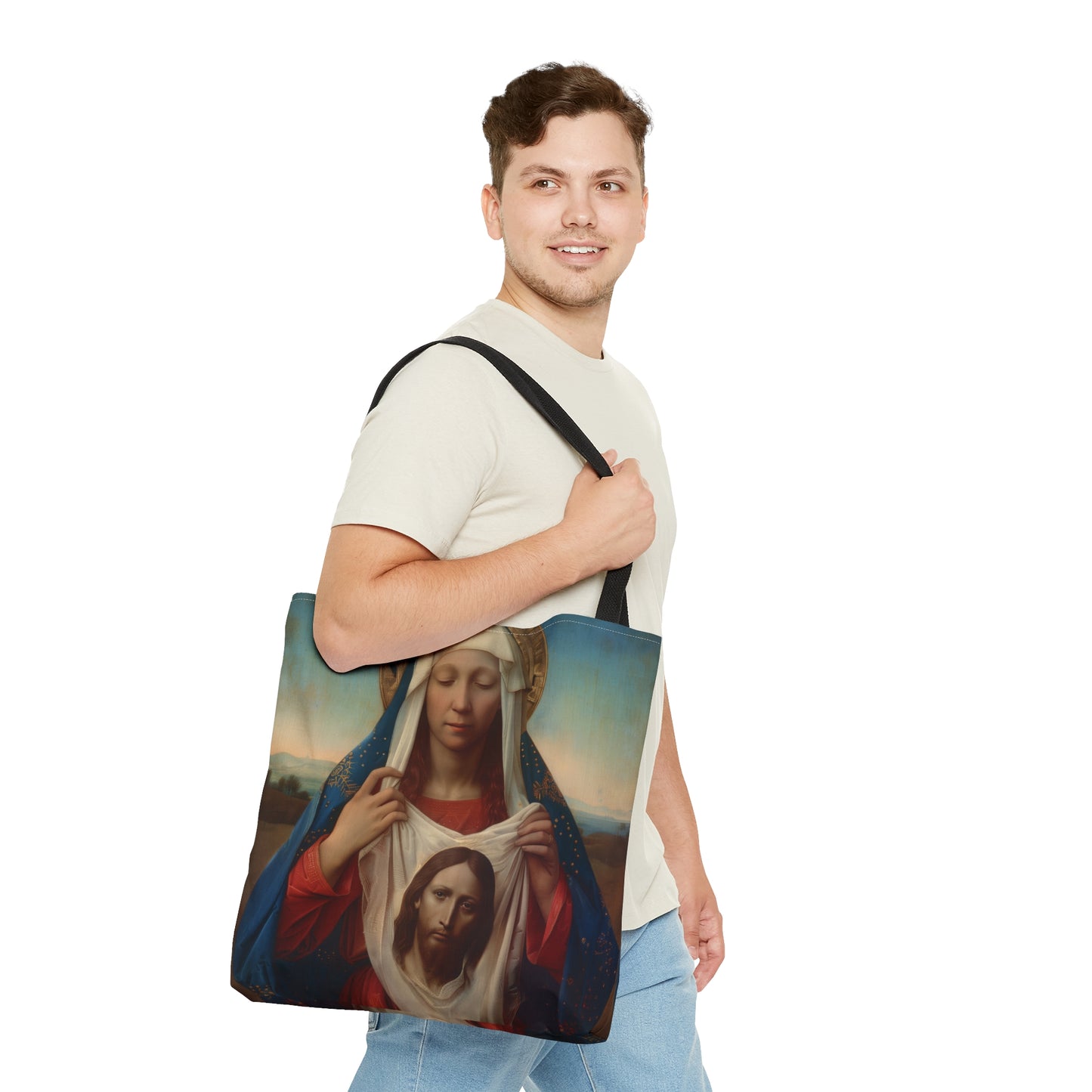 Saint Veronica / Saint Veronica's Veil Tote Bag - Large Medium Small Faith Art Bag - Catholic Faith Purse - Religious Carry All