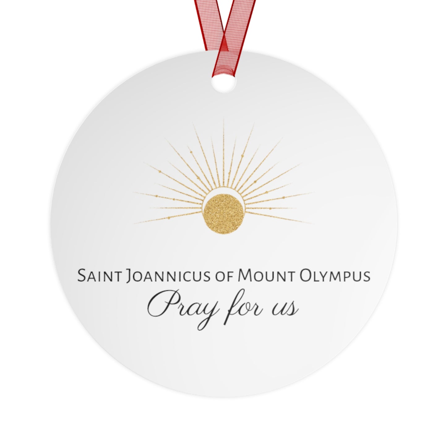 Saint Joannicus the Great / Loannikios of Mount Olympus - Metal Ornament - Religious Holiday Christmas Ornament and Keepsake