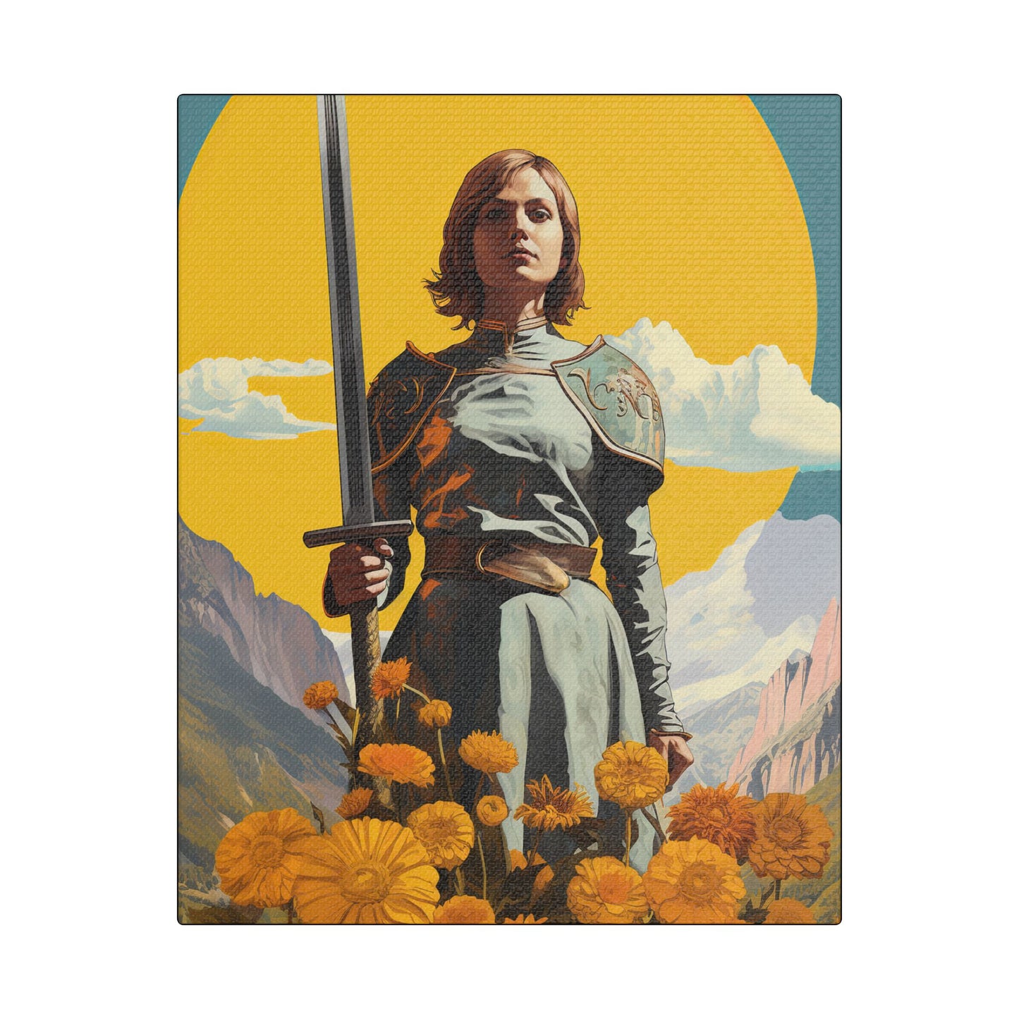Saint Joan of Arc - Museum Wrapped Canvas - Sanctified Souls Print - Religious Art for your Home
