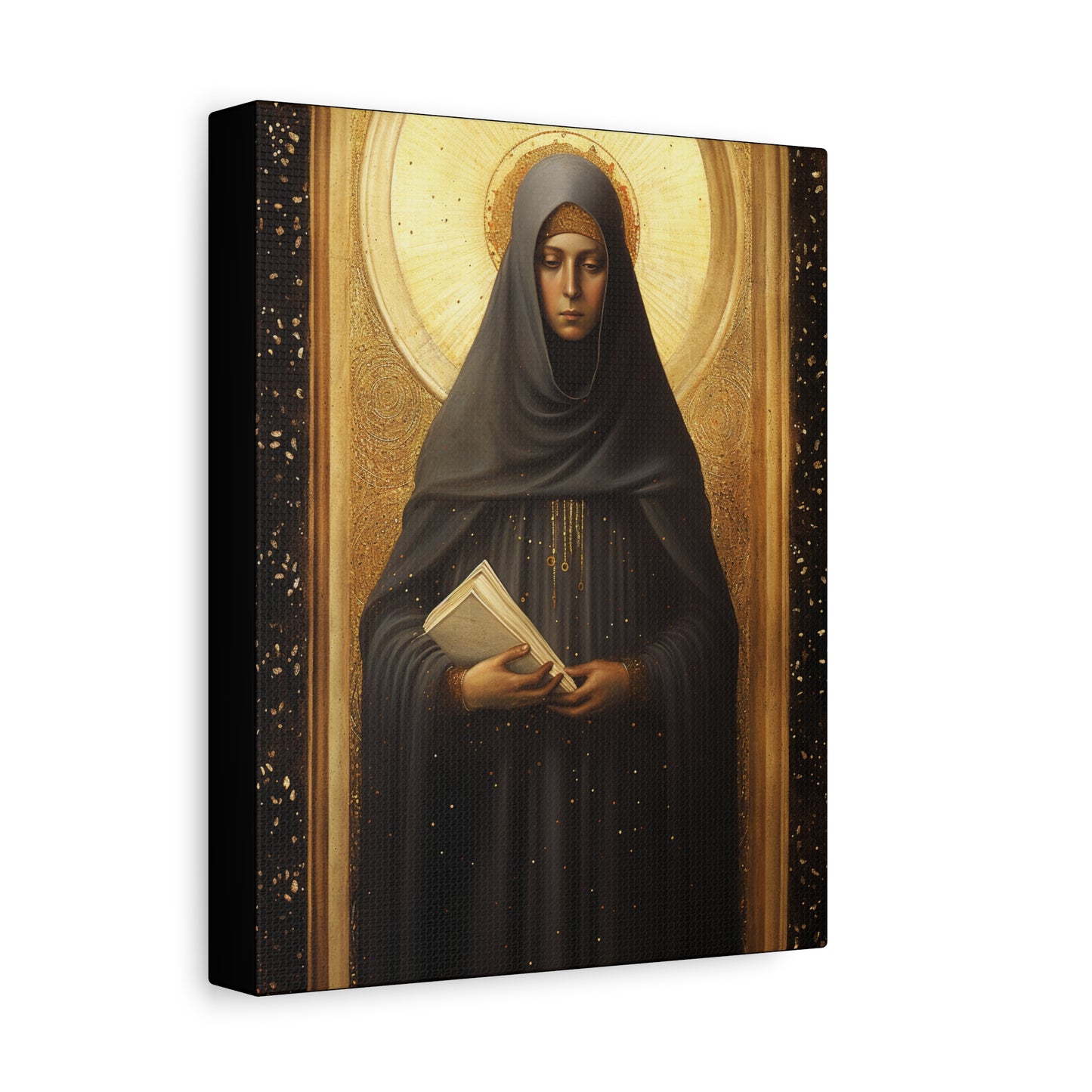 Saint Monica of Hippo - Museum Wrapped Canvas - Sanctified Souls Print - Religious Art for your Home