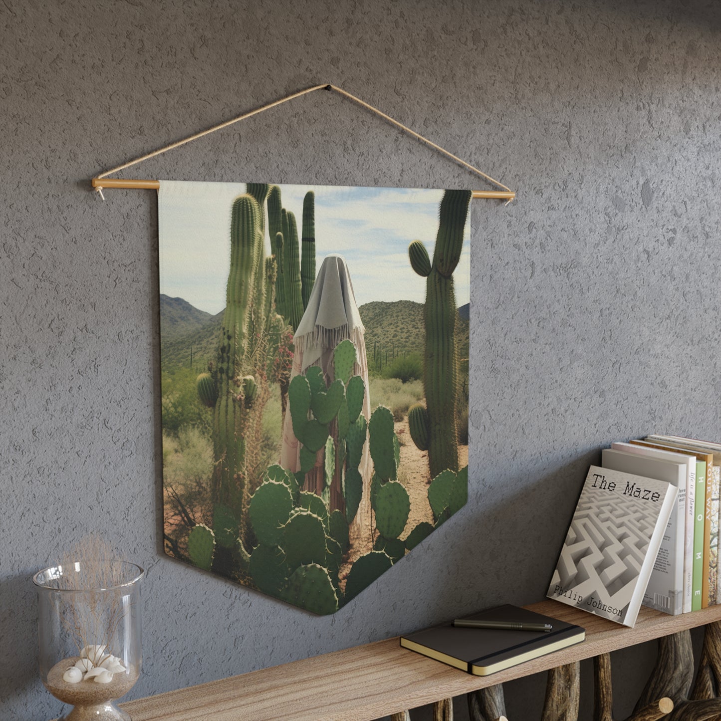 Saint Amma Syncletica Wall Banner / Wall Hanging / Desert Mother Saint - Religious Art - Prayer room - Catholic Art - 18" x 21"