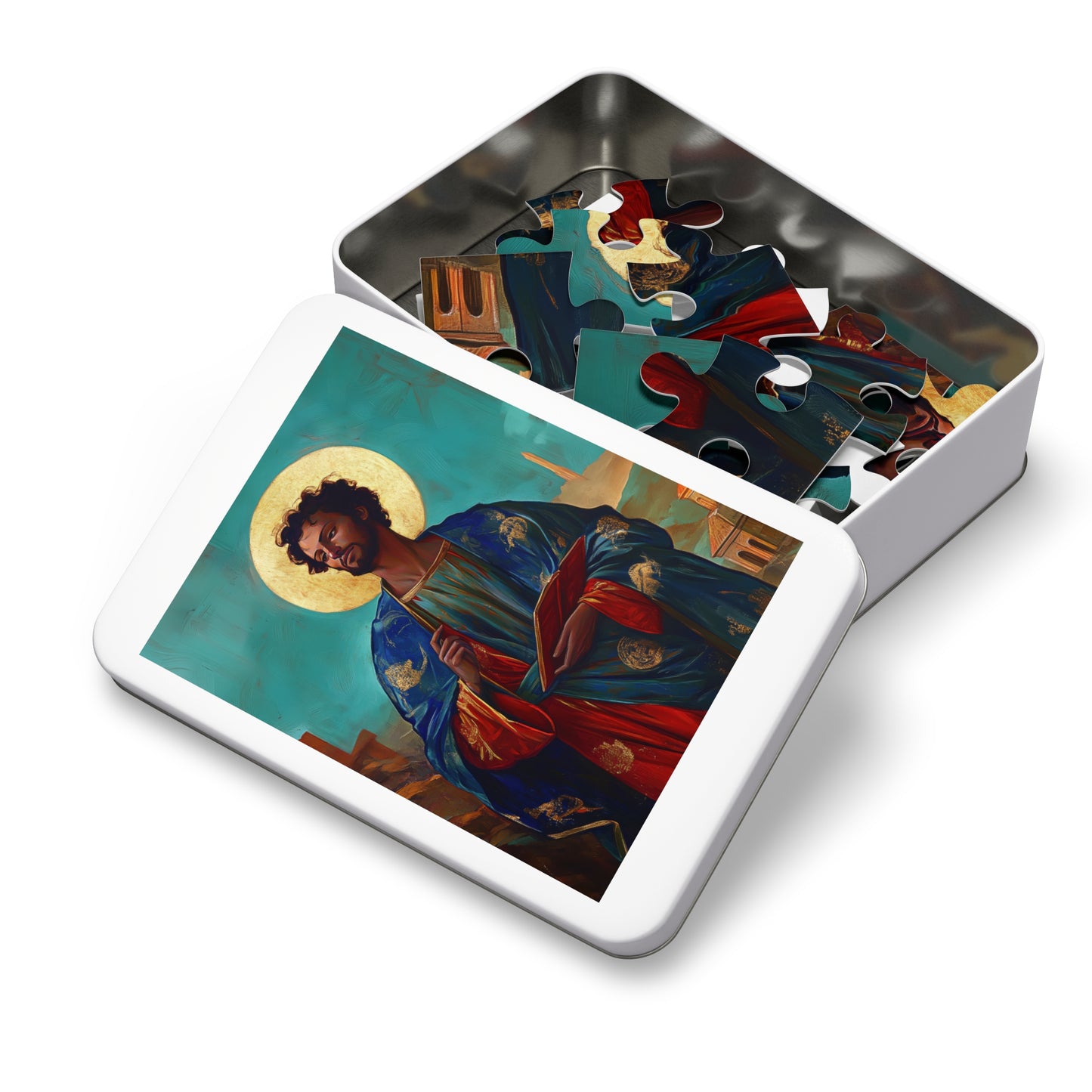 Saint Addal - Puzzle and Keepsake Tin - Religious (30, 110, 252, 500,1000) - Religious Puzzle - Gifts for Catholic Families