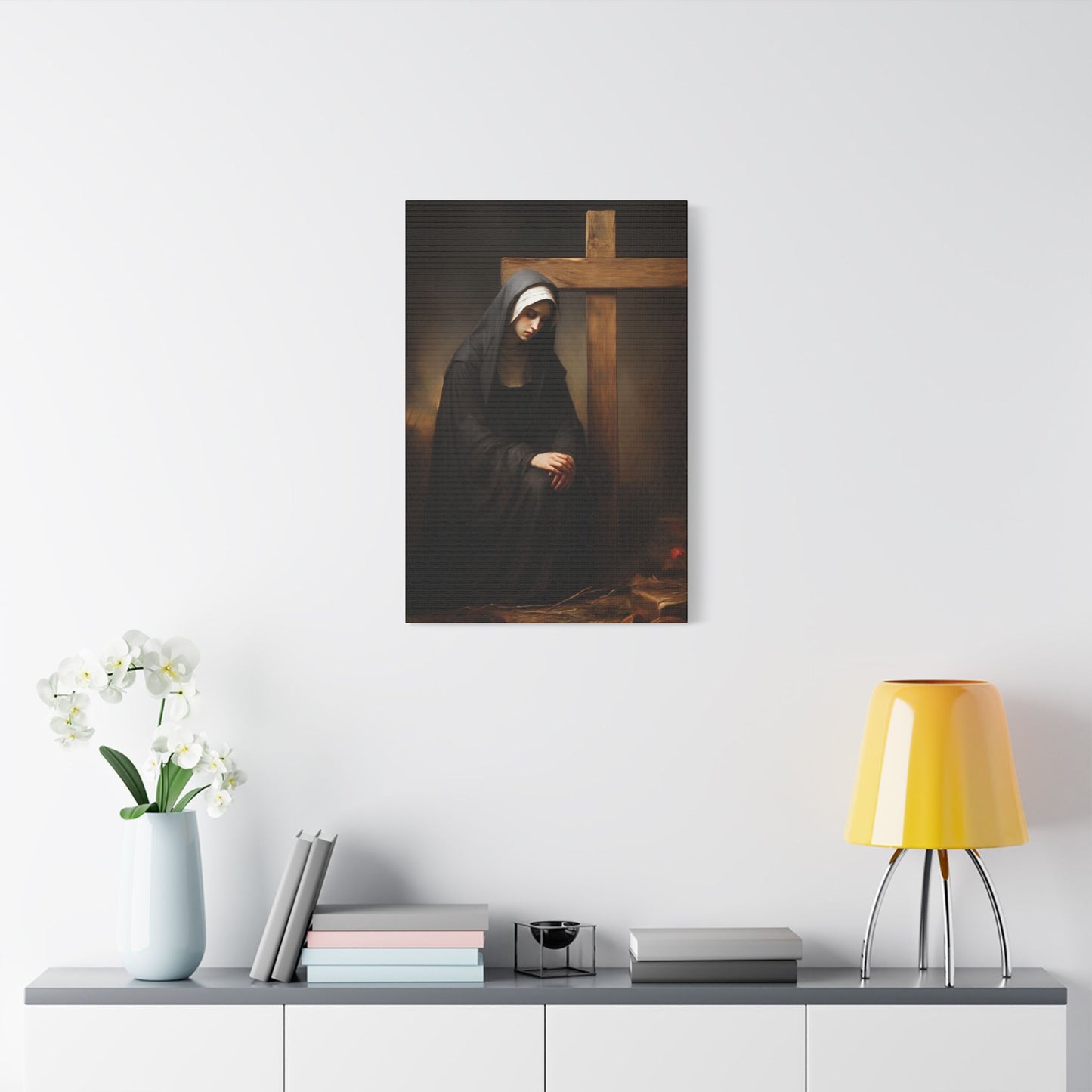 Saint Clare of Montefalco Canvas Print - Multiple Sizes - Catholic Home art - Gallery Wrapped Canvas - Sanctified Souls Print