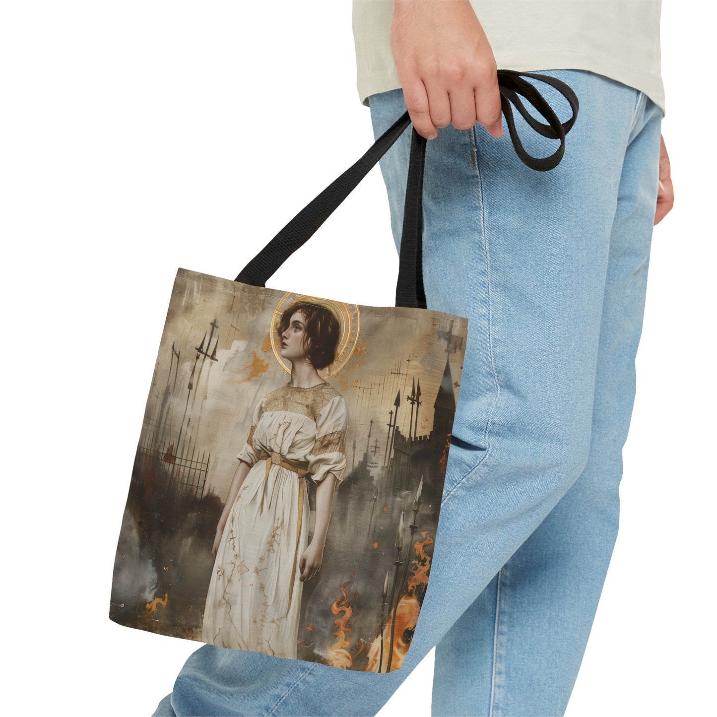 Saint Joan of Arc - Purse - Three sizes - Large Medium Small Faith Art Bag - Catholic purse - Double Sided - Patron Saint Artwork