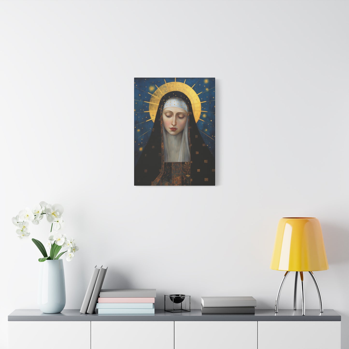 Saint Brigid of Sweden Canvas Print - Multiple Sizes - Catholic Home art - Museum Wrapped Canvas - Sanctified Souls Print