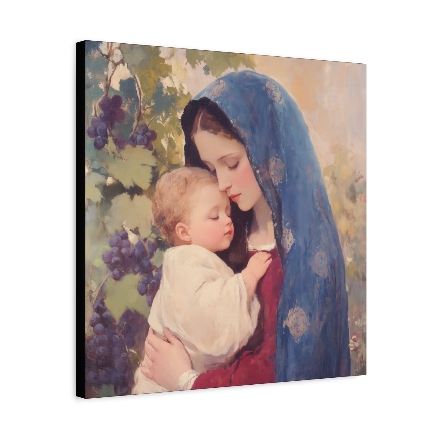 Our Lady of the Grapes / Out Lady of the Harvest - Gallery Wrapped Canvas - Print - Religious Art for your Home - Catholic Art