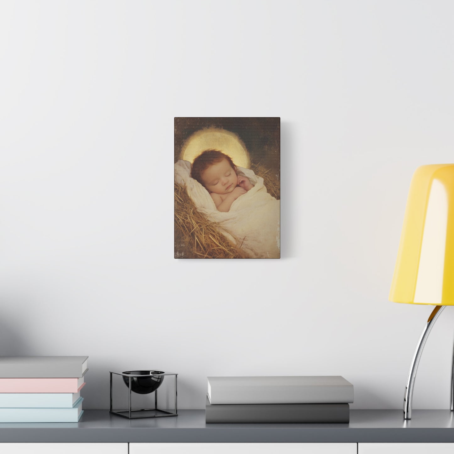 Jesus, the Newborn Light of the World - Gallery Wrapped Canvas - Print - Religious Art for your Home - Catholic Art Print