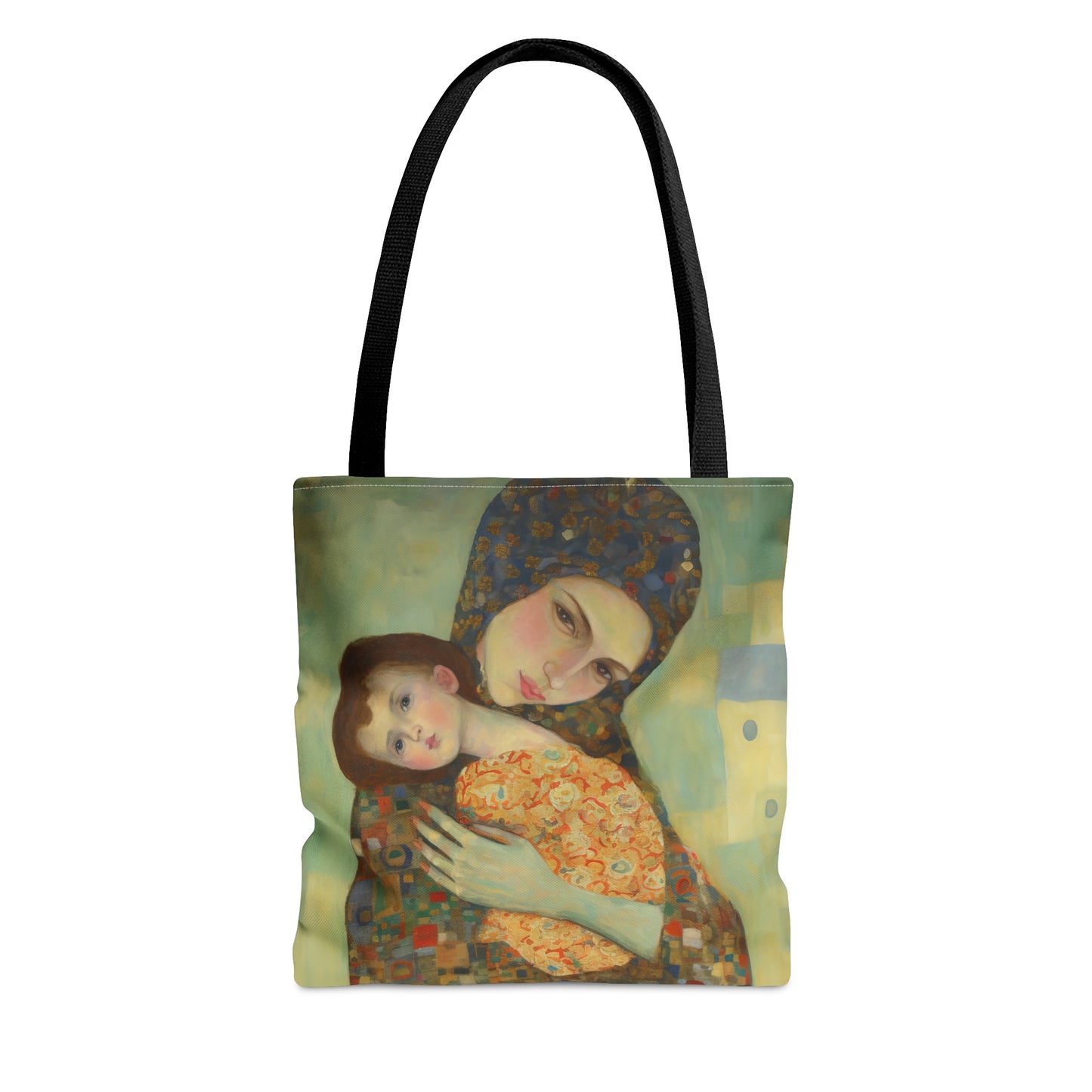 Cherished Blessing - Mary with Her Son Tote Bag - Large Medium Small Faith Art Bag - Re usable Tote Purse - Double Sided - Catholic Art Bag