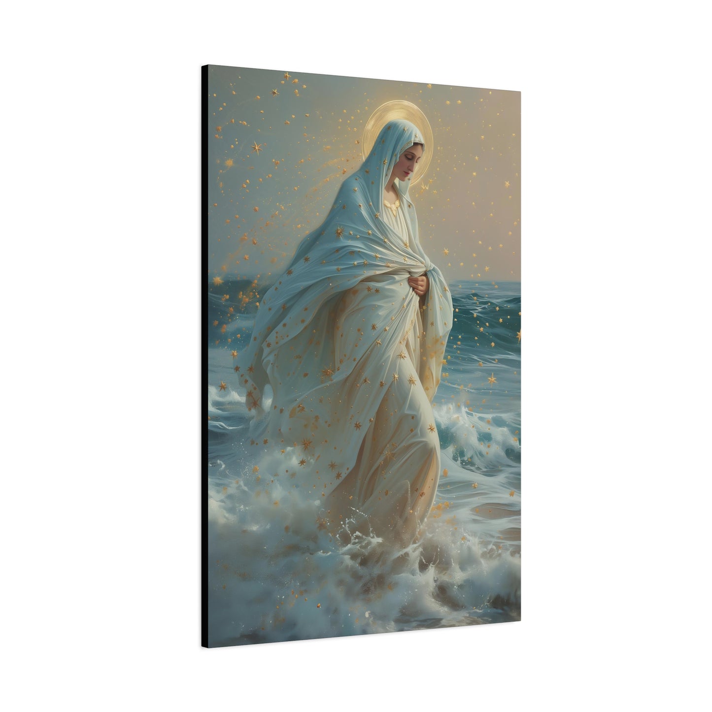 Guiding Light - Our Lady, Star of the Sea - Museum Wrapped Canvas - Sanctified Souls - Religious Art for your Home