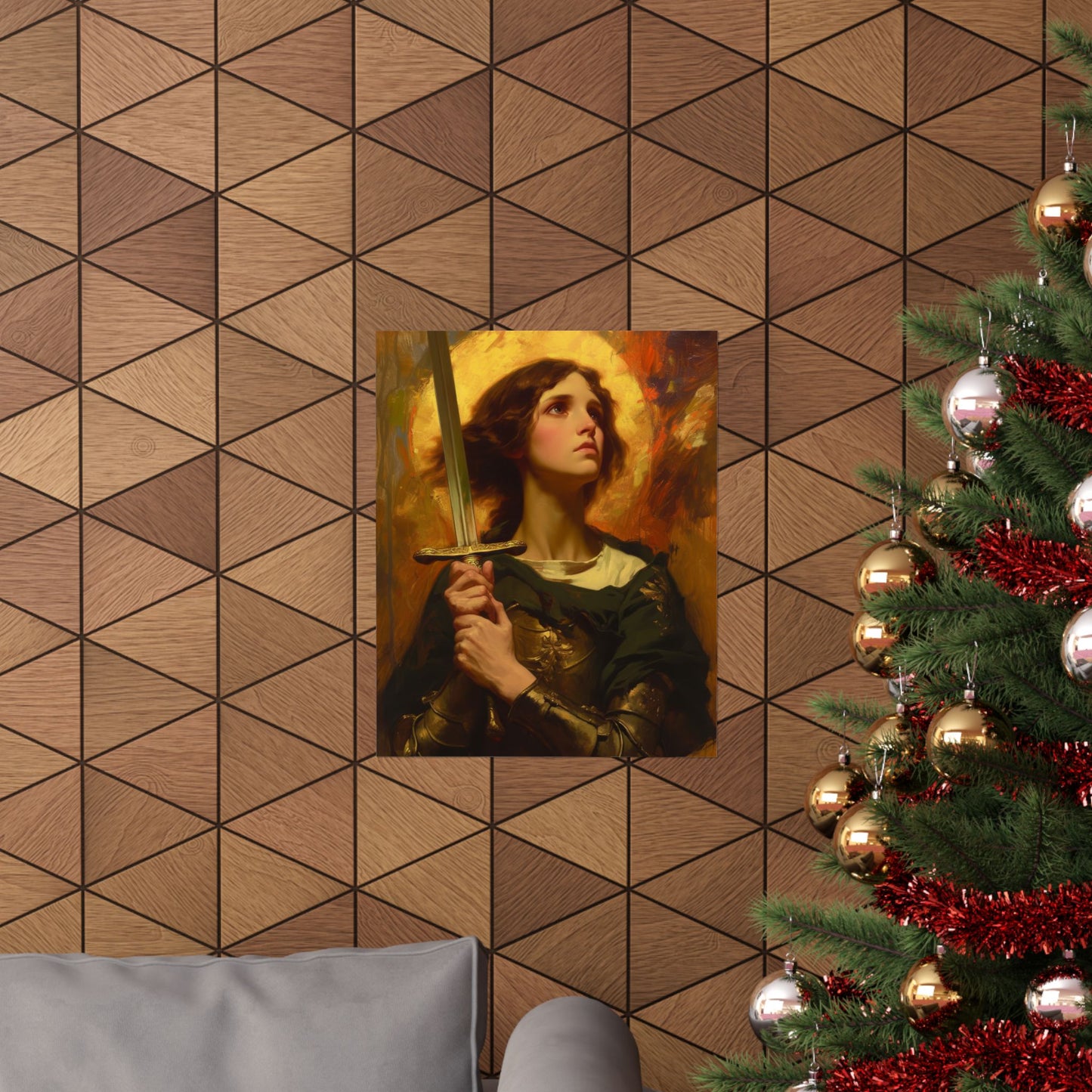 Portrait of Saint Joan of Arc Print - Sanctified Souls Print - Multiple Sizes - Premium Matte Vertical Posters