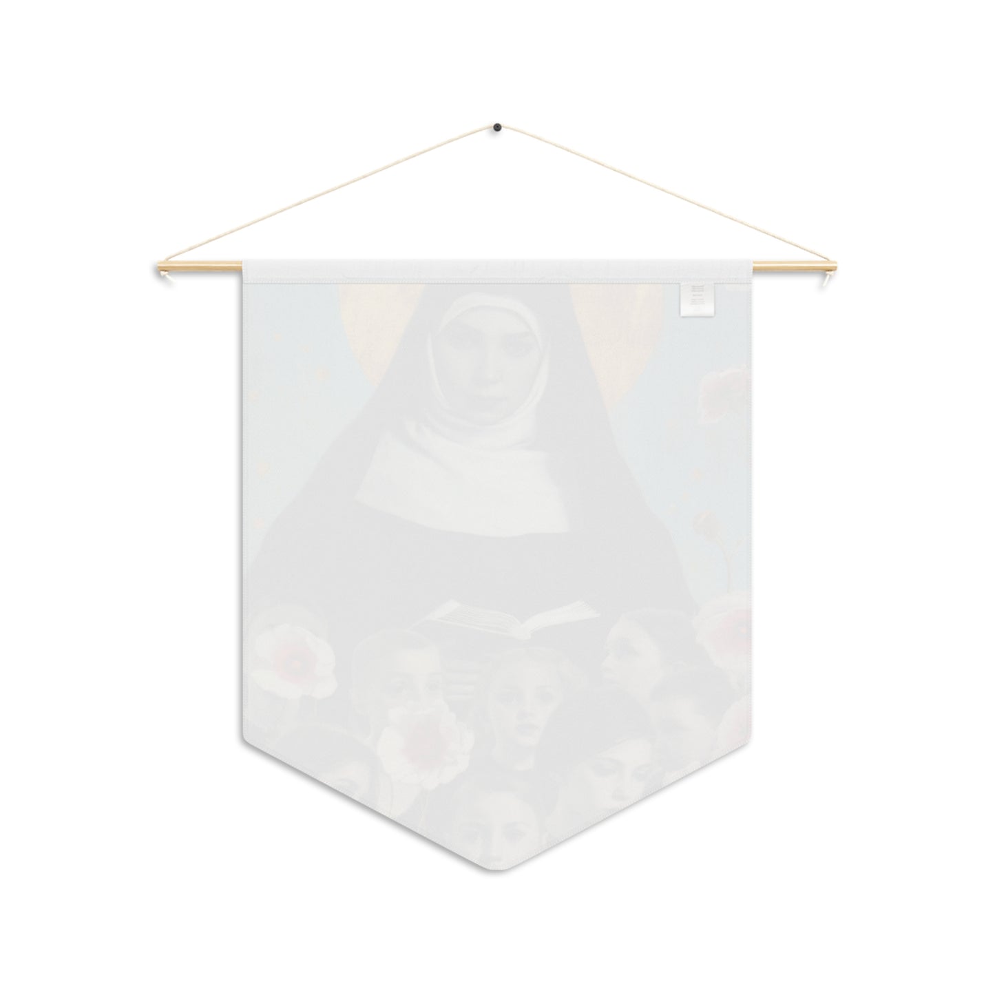 Saint Joan de Lestonnac Pennant / Banner / Wall Hanging - Prayer room art - Catholic Home Art - Large Saint Art for your home - 18" x 21"