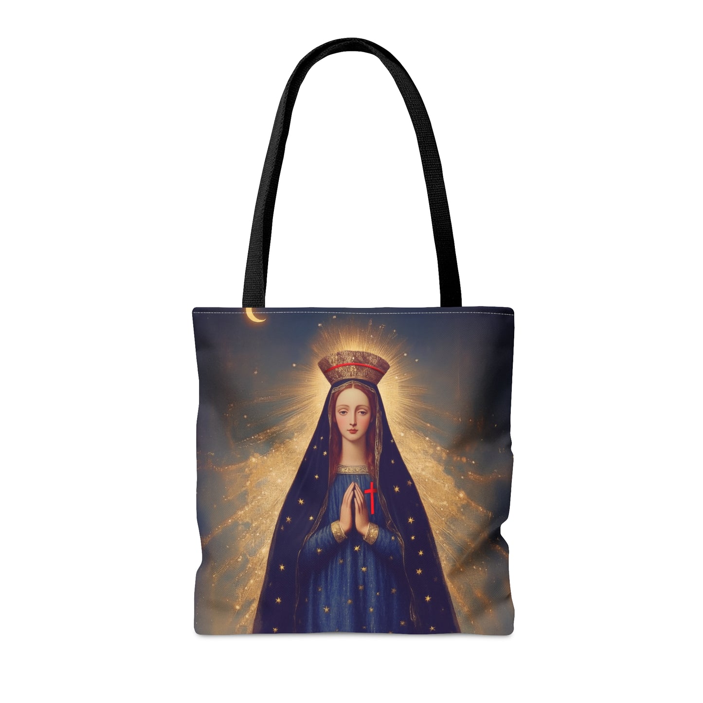 Our Lady of Pontmain - Tote Bag - Large Medium Small Faith Art Bag - Bible Study Faith Purse - Double Sided Prayer Tote - Catholic Saint