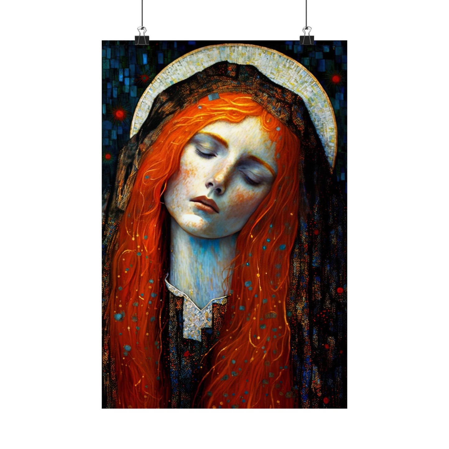 Embracing Grace - Saint Mary Magdalene Print - Sanctified Souls Print - Multiple Sizes - Premium Matte Vertical Posters